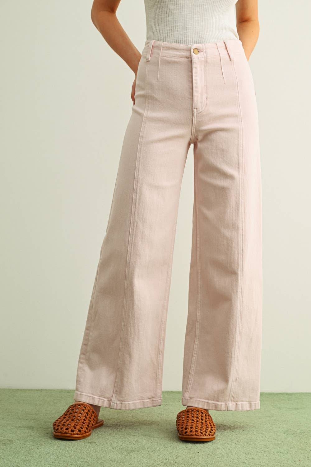 P6982   WASHED COLOR STRETCH PANTS
