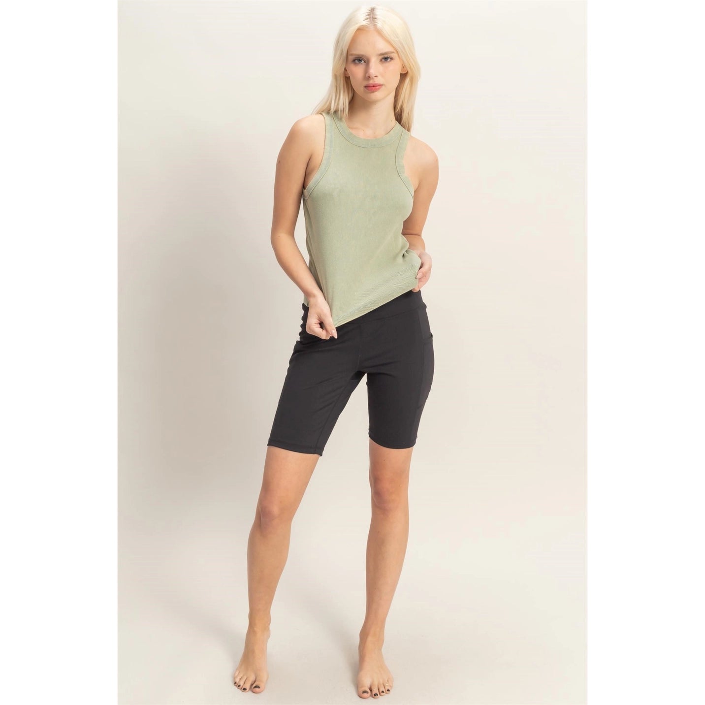 Washed Ribbed Tank