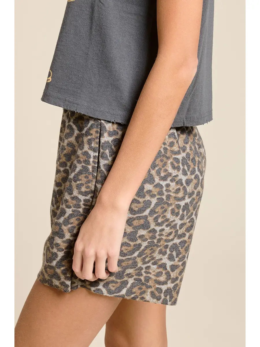 Lightweight French Terry Leopard Shorts