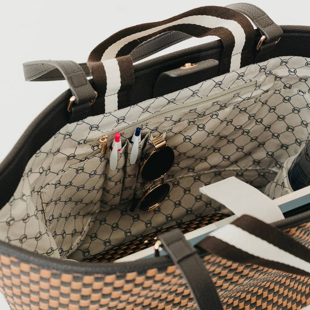 Woven Tiffany Organizer Tote Bag