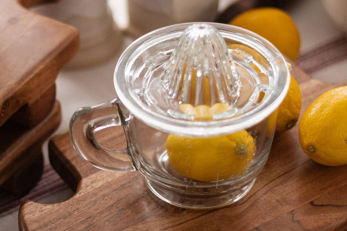Glass Citrus Hand Press Juicer