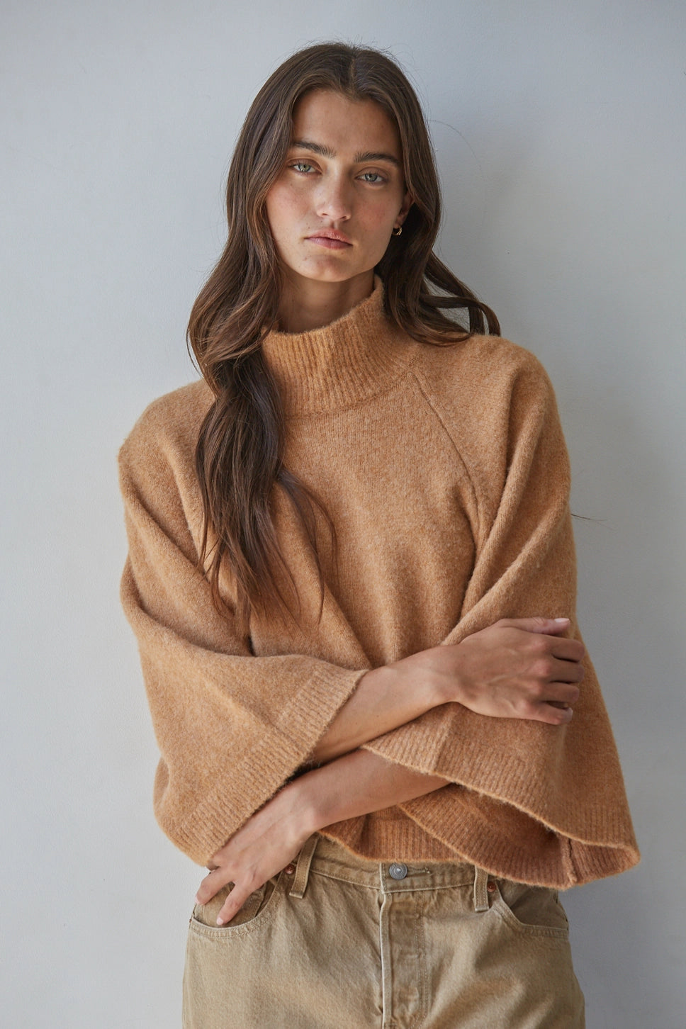 Collins Boxy Funnel Neck Sweater