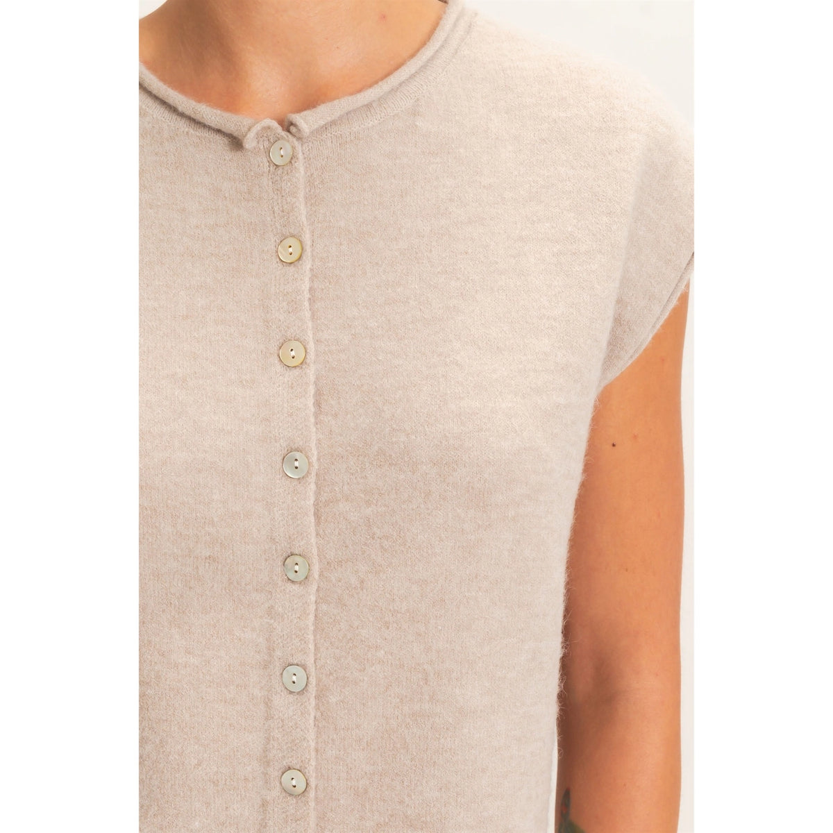 Hollie Rolled Edge Sweater Vest