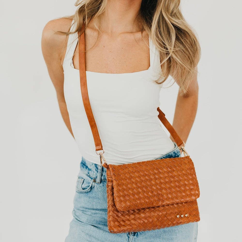 Wrenlee Woven Flap Crossbody