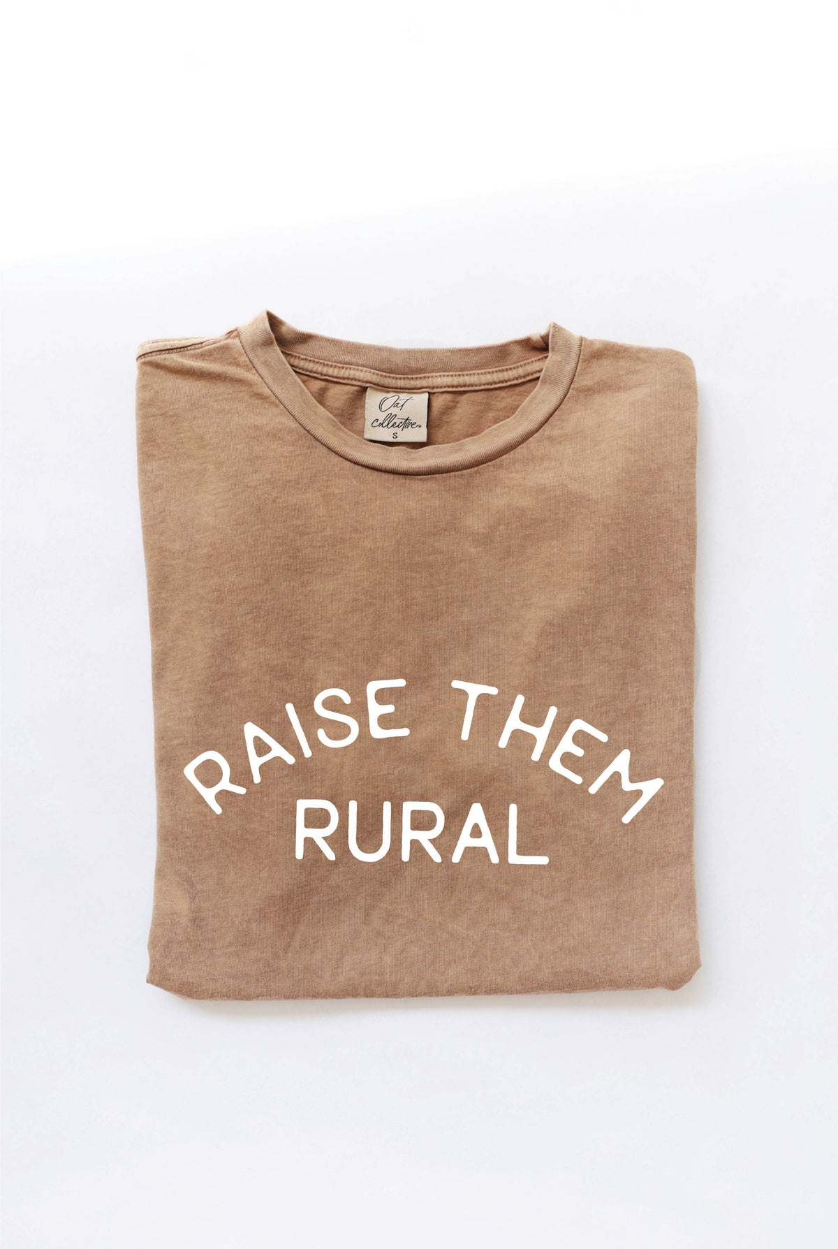 RAISE THEM RURAL Mineral Washed Graphic Top
