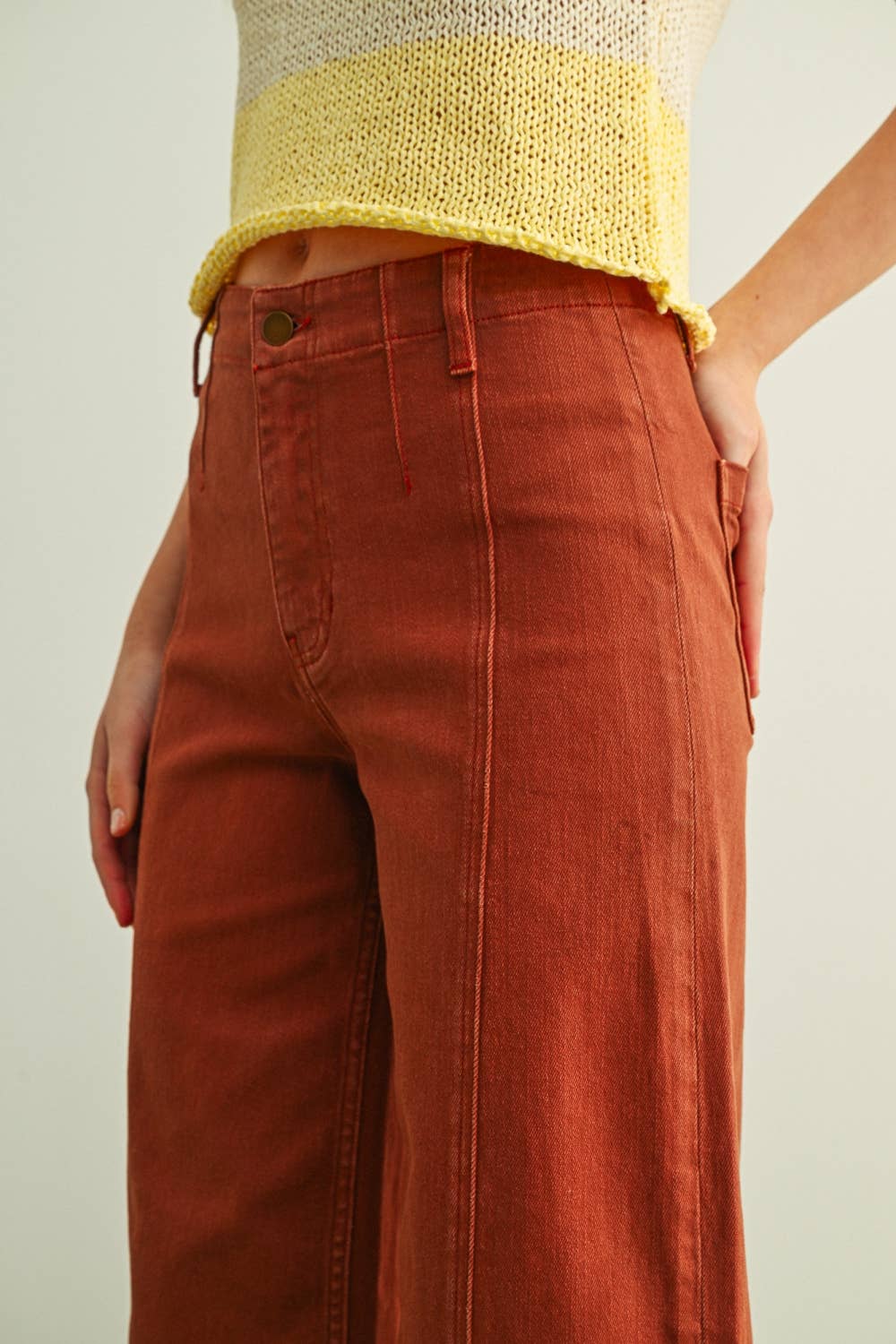 P6982   WASHED COLOR STRETCH PANTS