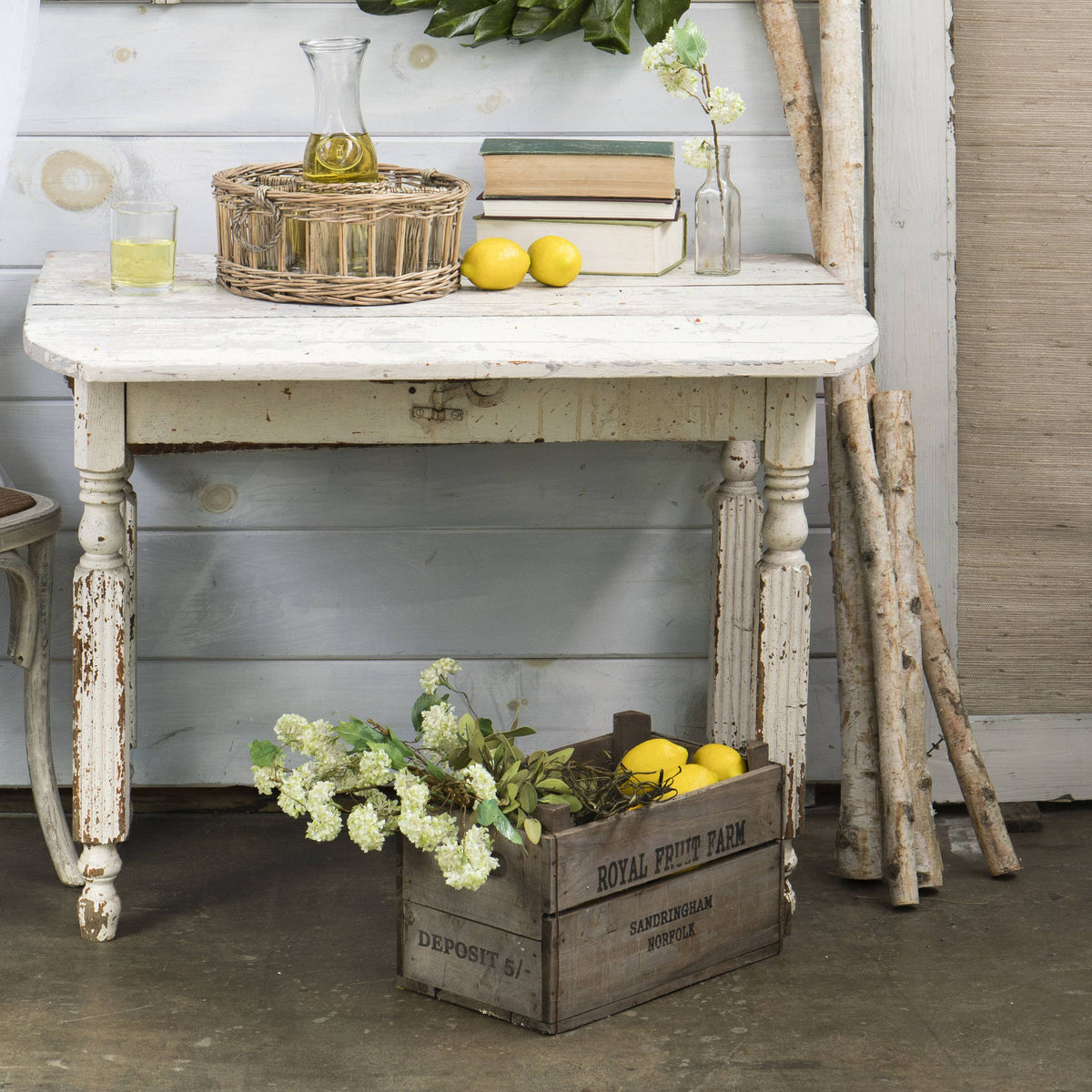Set of 3 Royal Fruit Farm Wood Crates
