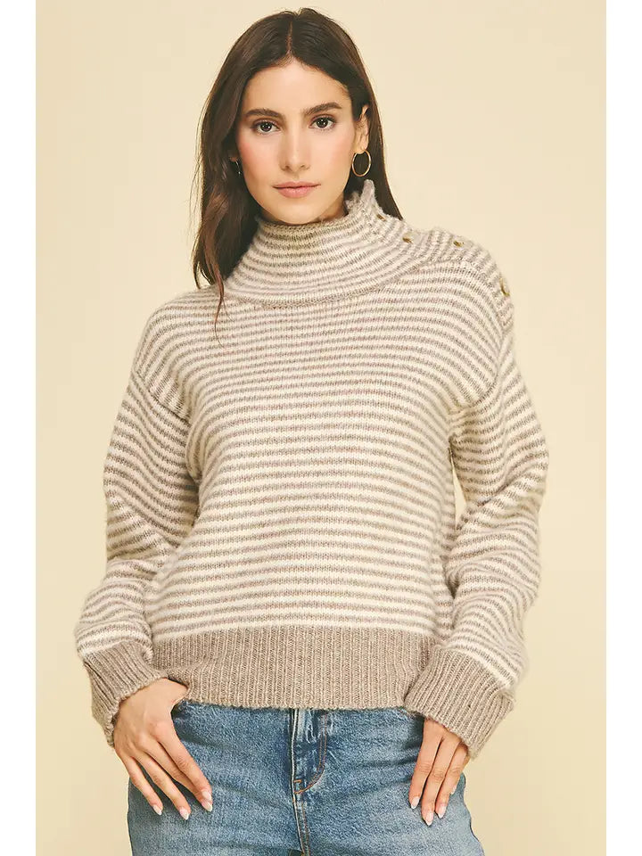 Button Line Sweater