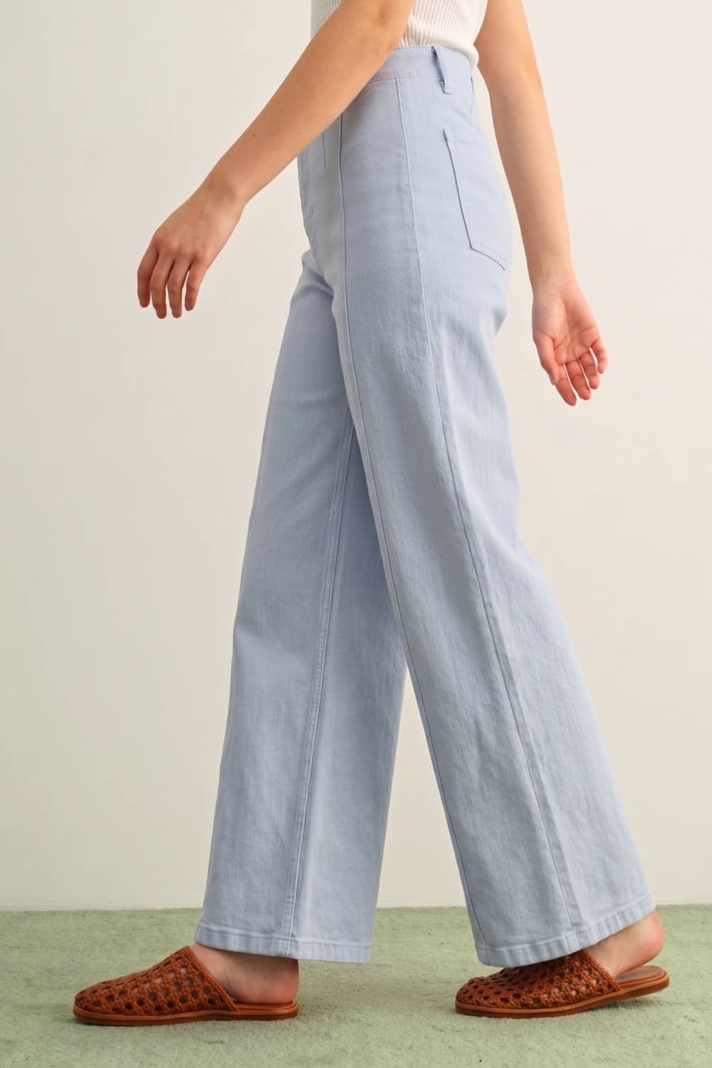P6982   WASHED COLOR STRETCH PANTS