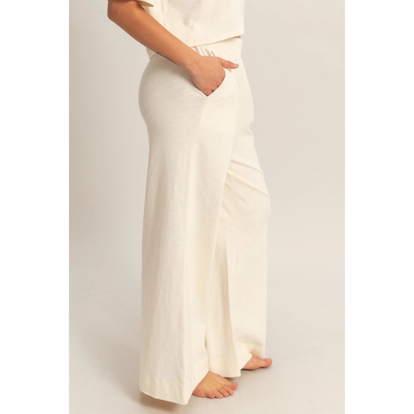 Wide Leg Elastic Waist Pants