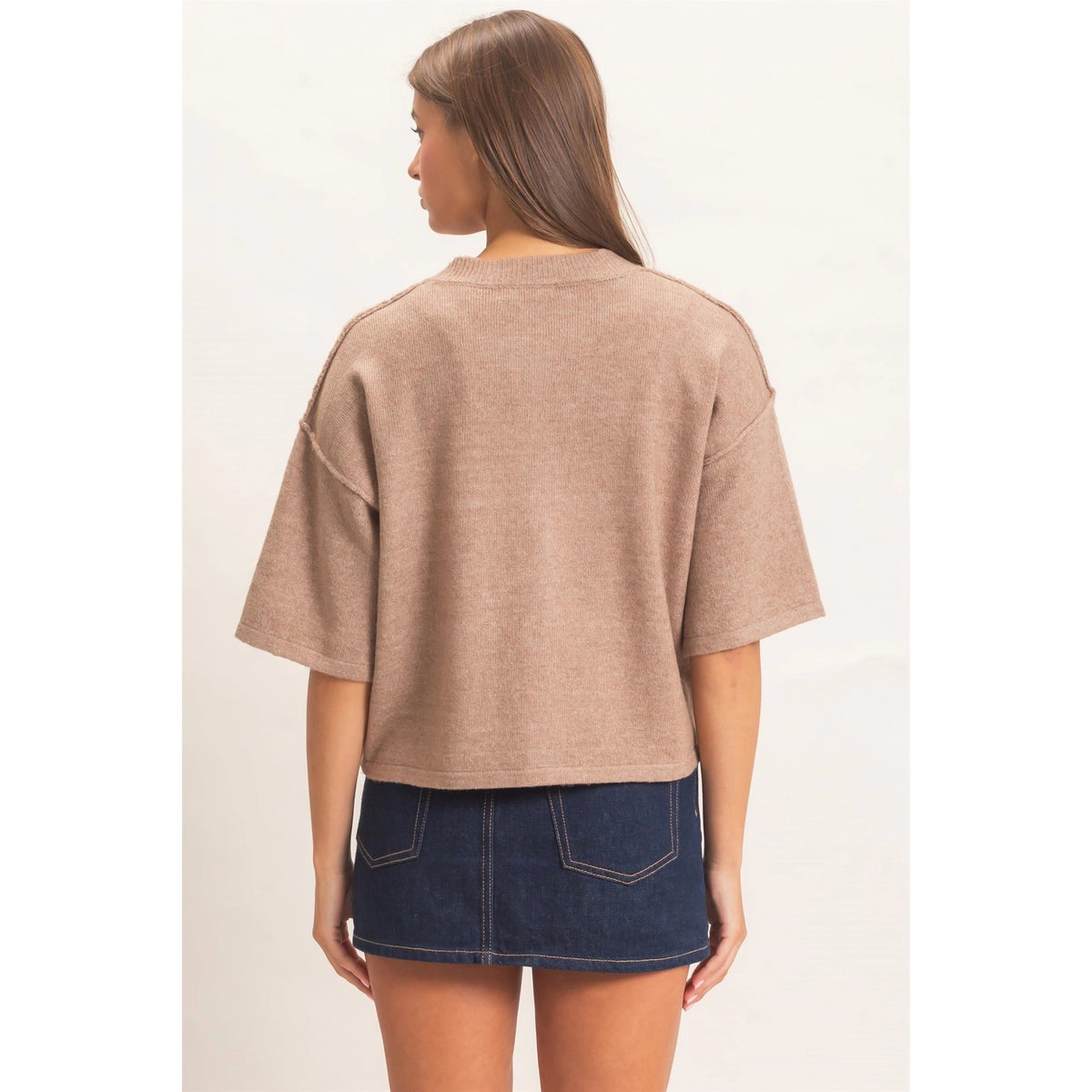 Sarah Drop Shoulder S/S Cardigan