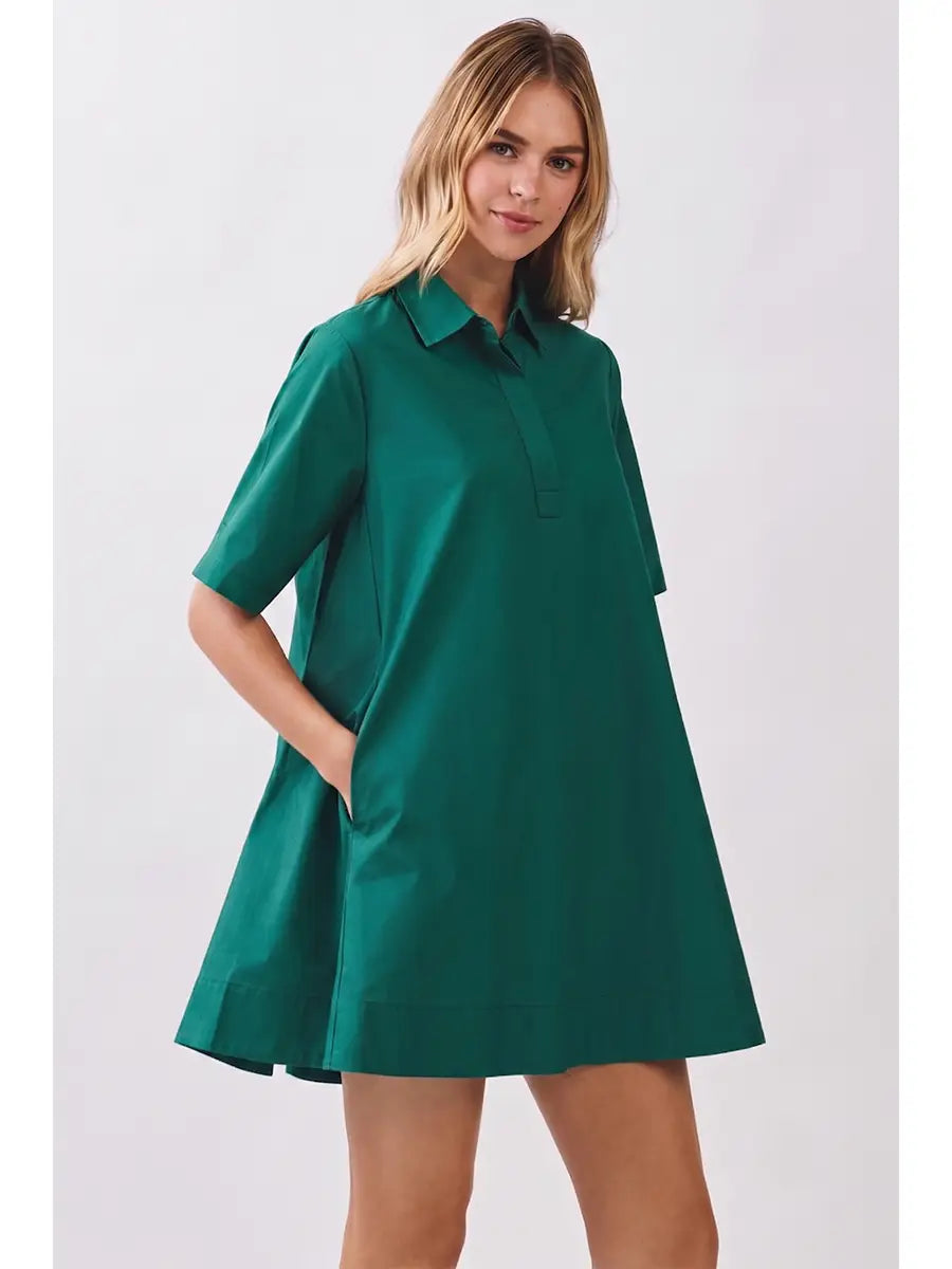 Buttoned-Up Mini Dress