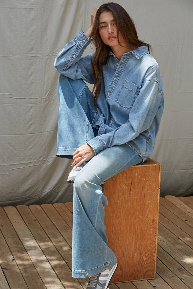 Essential Chambray Button-Down Shirt