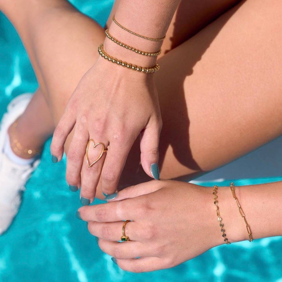 Lovie Gold Heart Ring - Waterproof