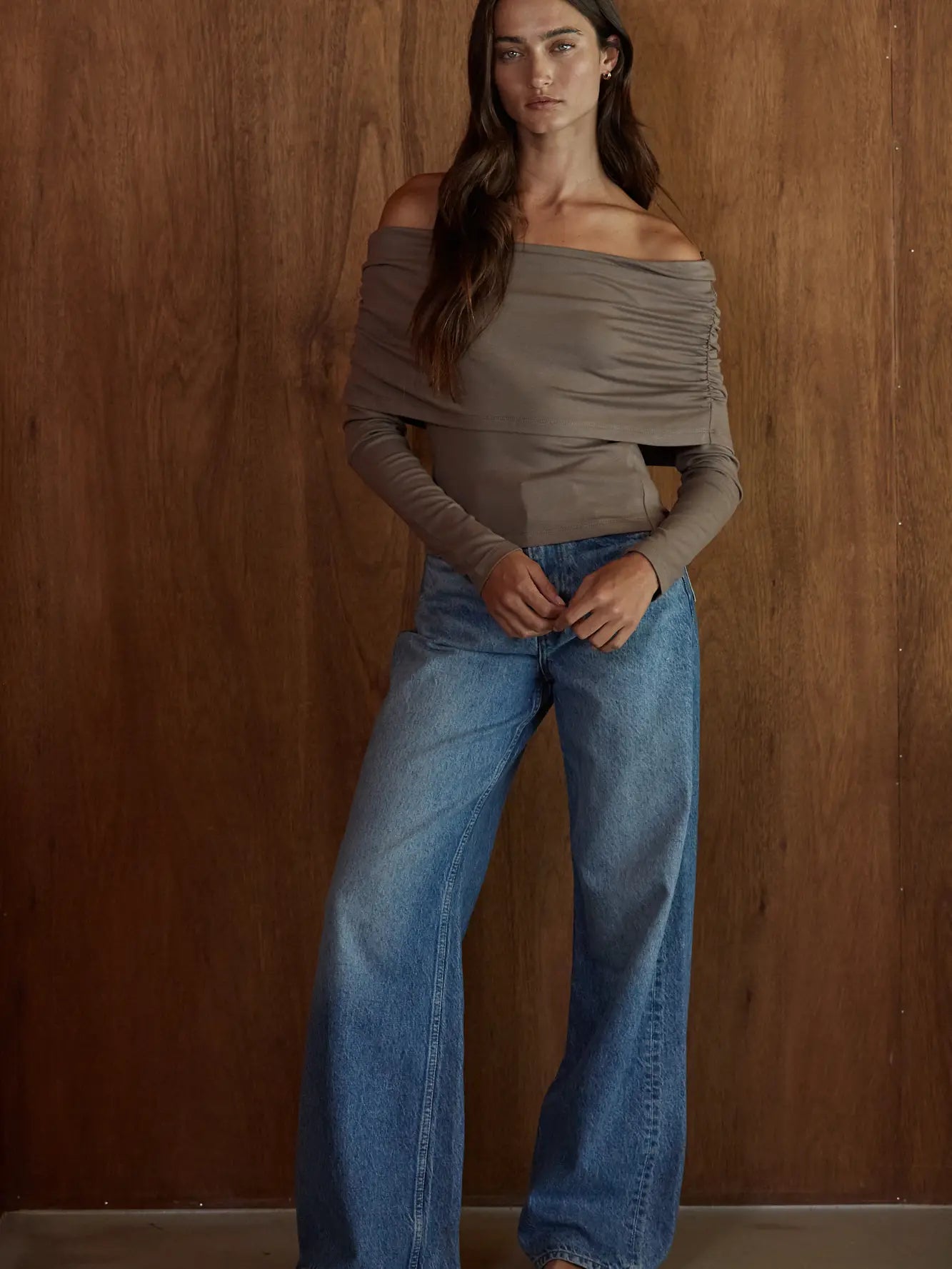 Winnie Foldover Long Sleeve Top