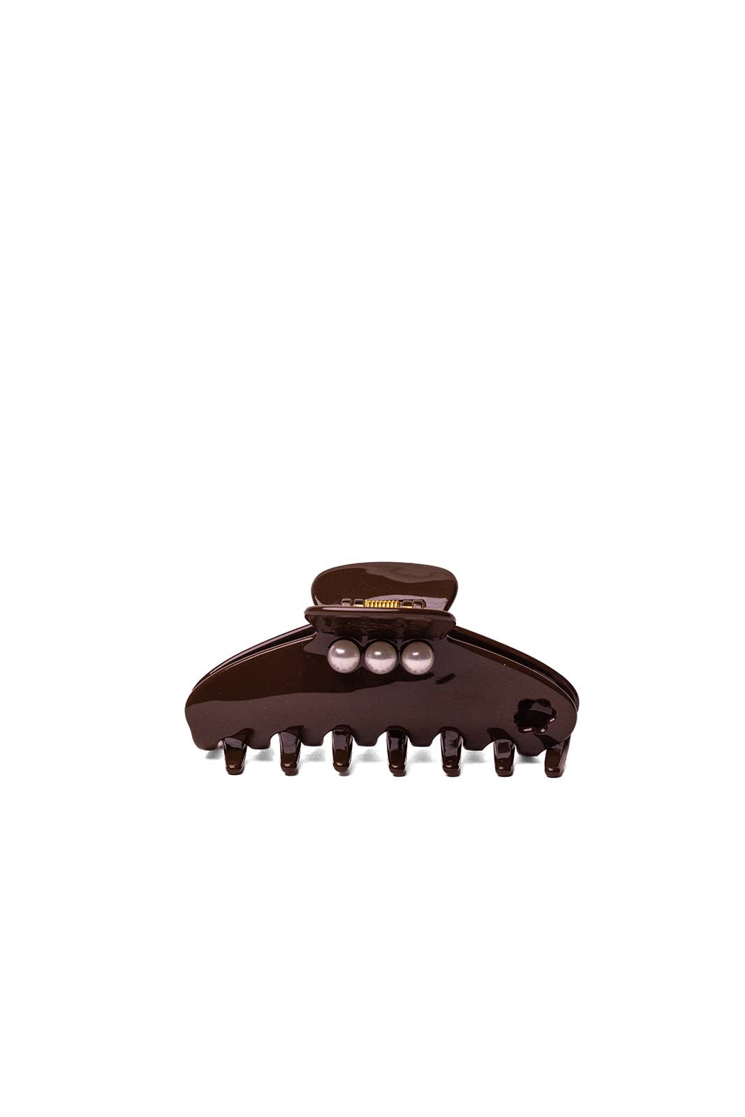 CHOCOLATE BROWN WITH PEARL ACETATE CLAW