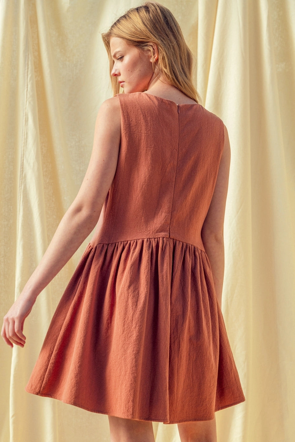 Tie Front Sleeveless Dress