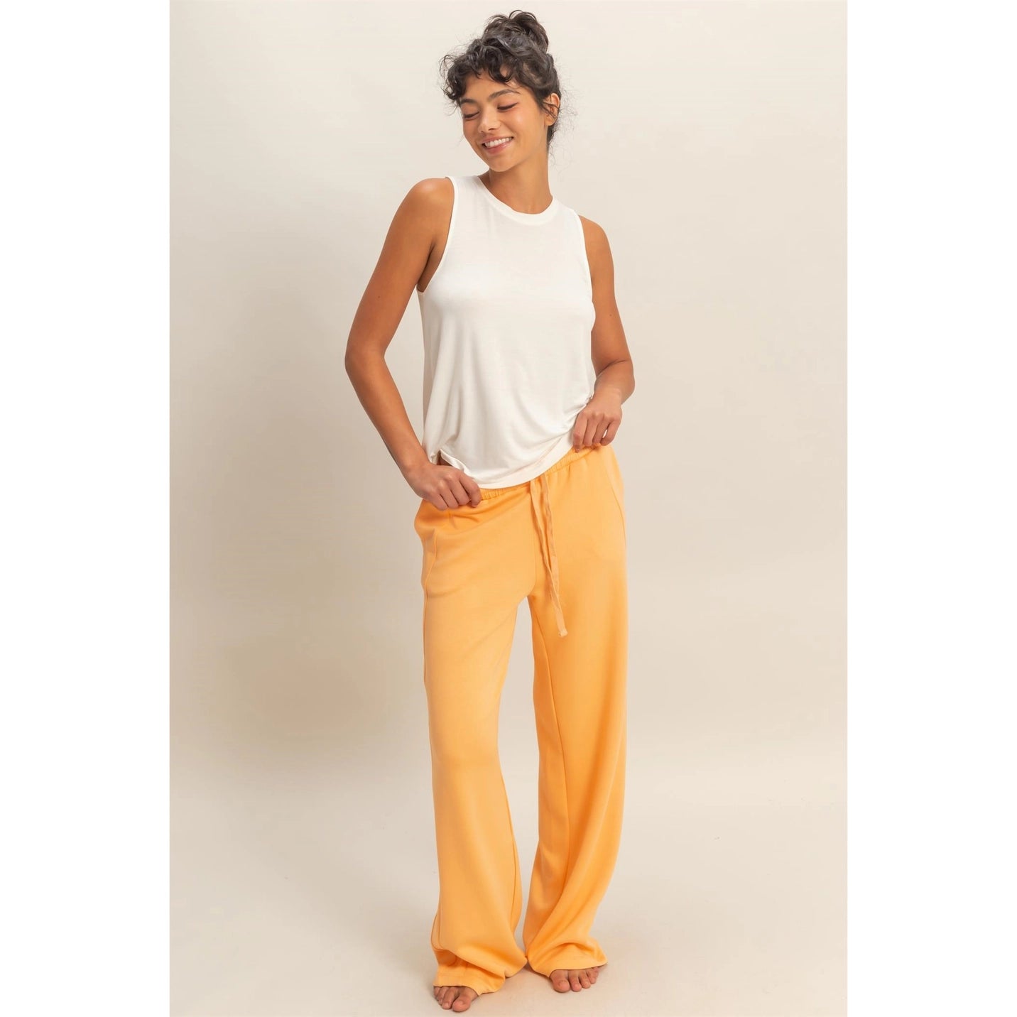 Wide Leg Elastic Waist Pants