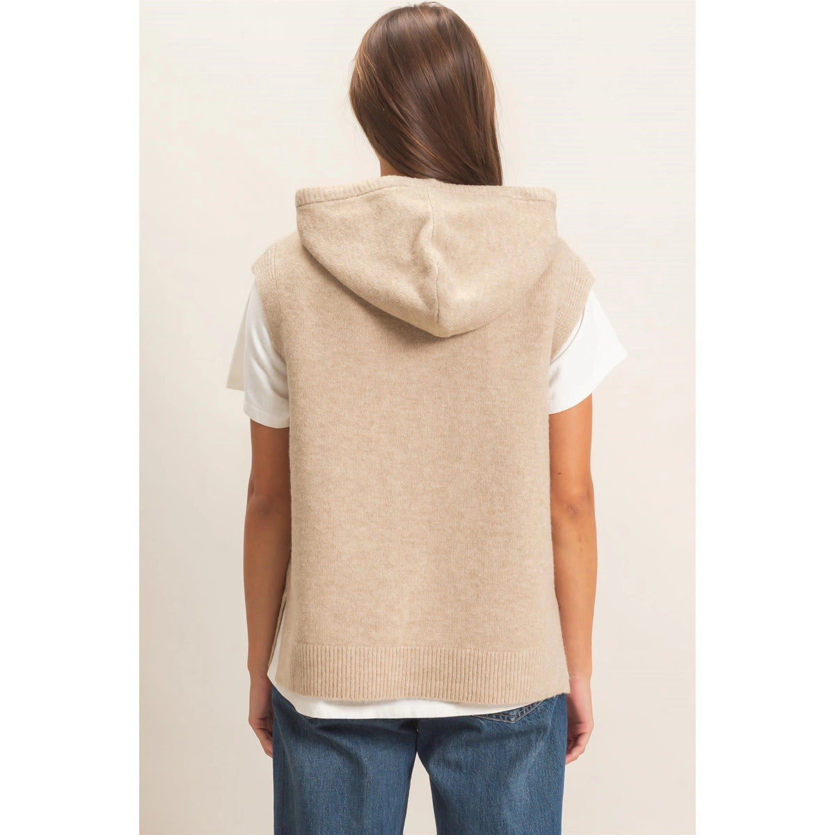 Jenna Sleeveless Hoodie Sweater