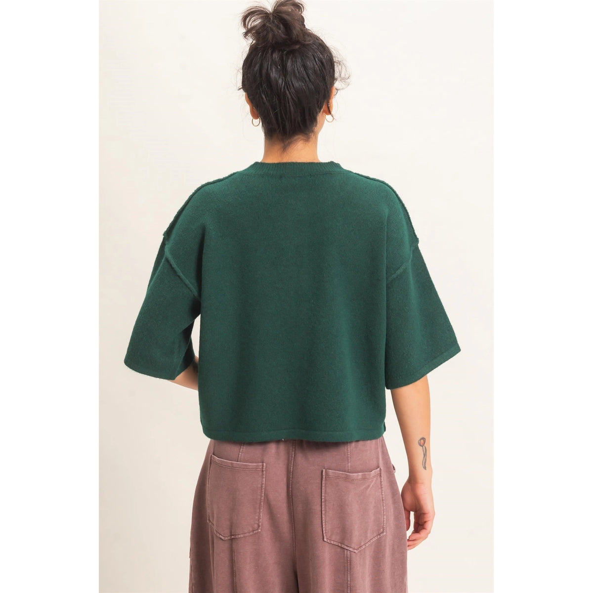 Sarah Drop Shoulder S/S Cardigan