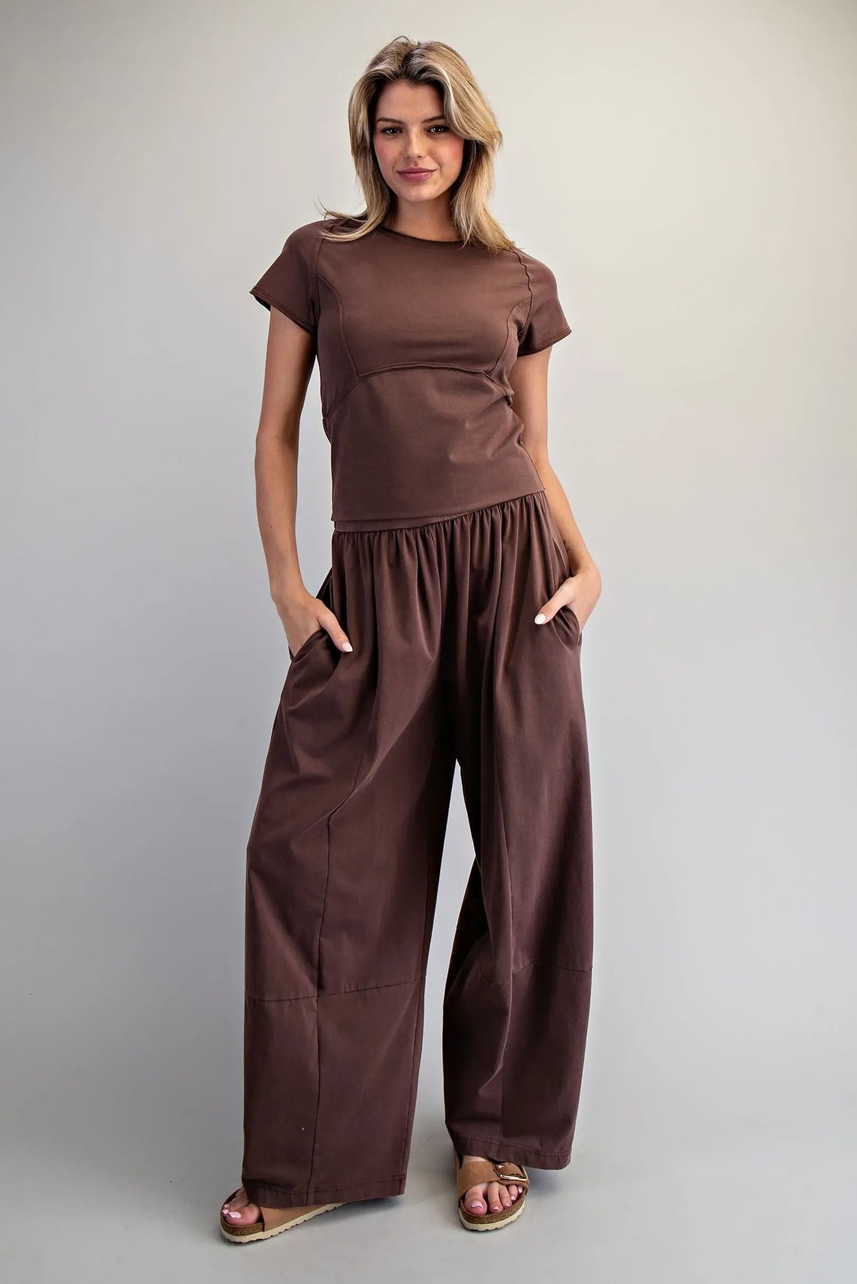 Mineral Washed Solid Cropped T-Shirt
