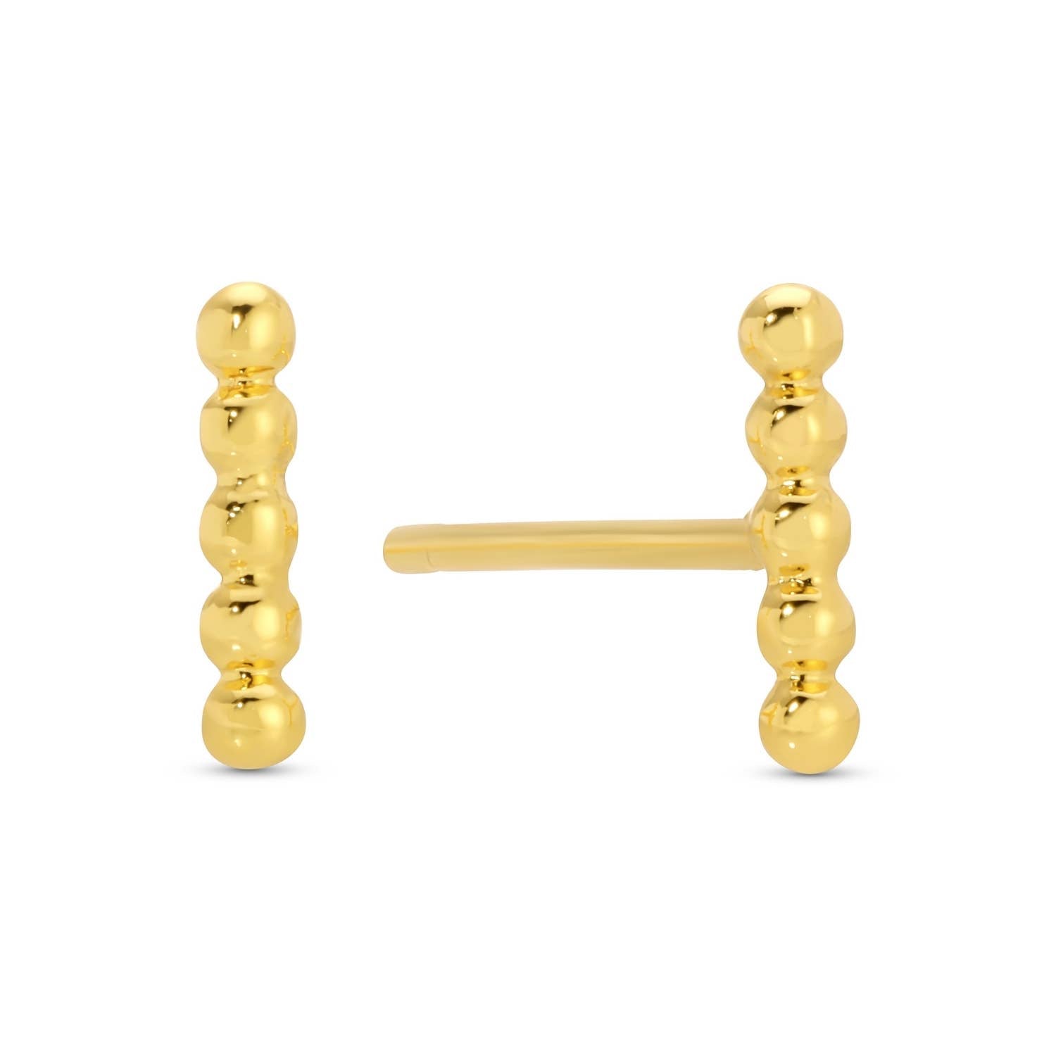 Dot Bar Stud On Velvet Tag