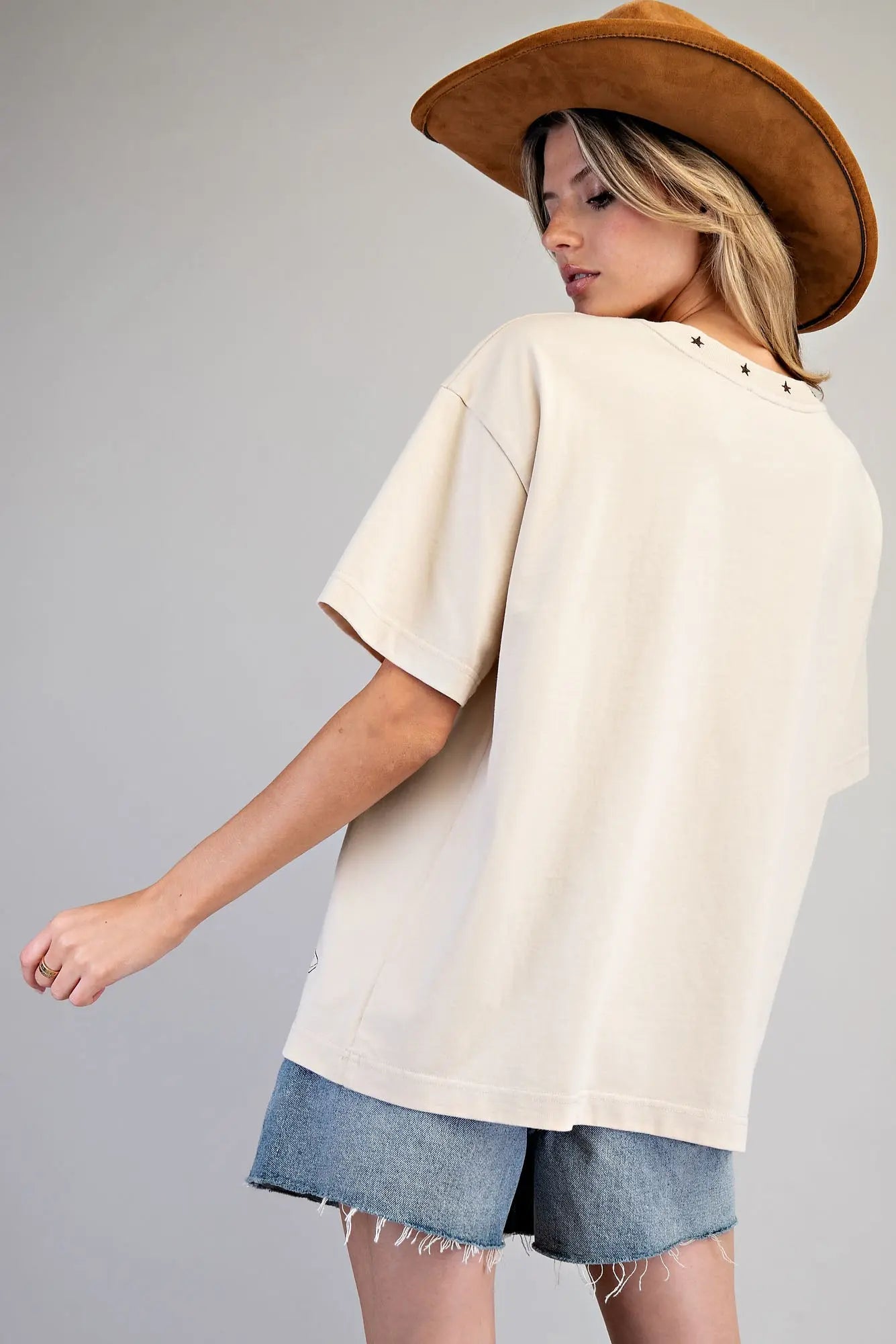 Washed Western Inspired Boxy Tee