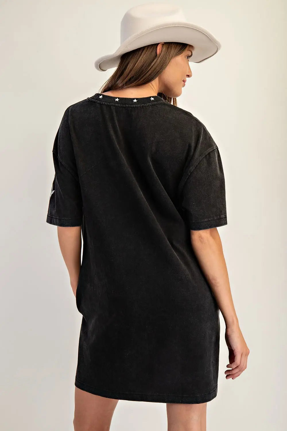 Snow Wash Western Inspired T-shirt DresS