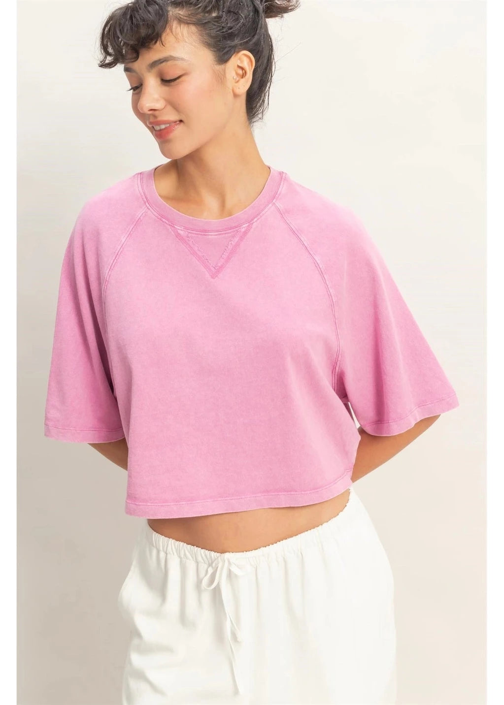 Mineral Washed Cropped Tee