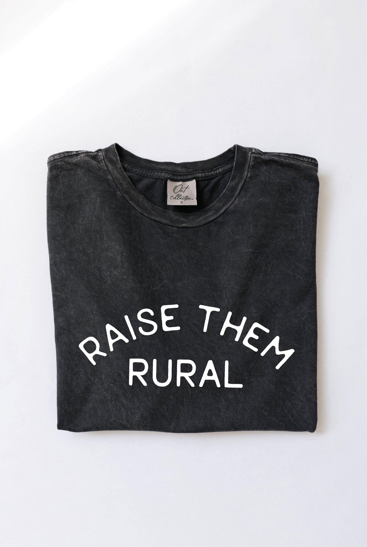 RAISE THEM RURAL Mineral Washed Graphic Top