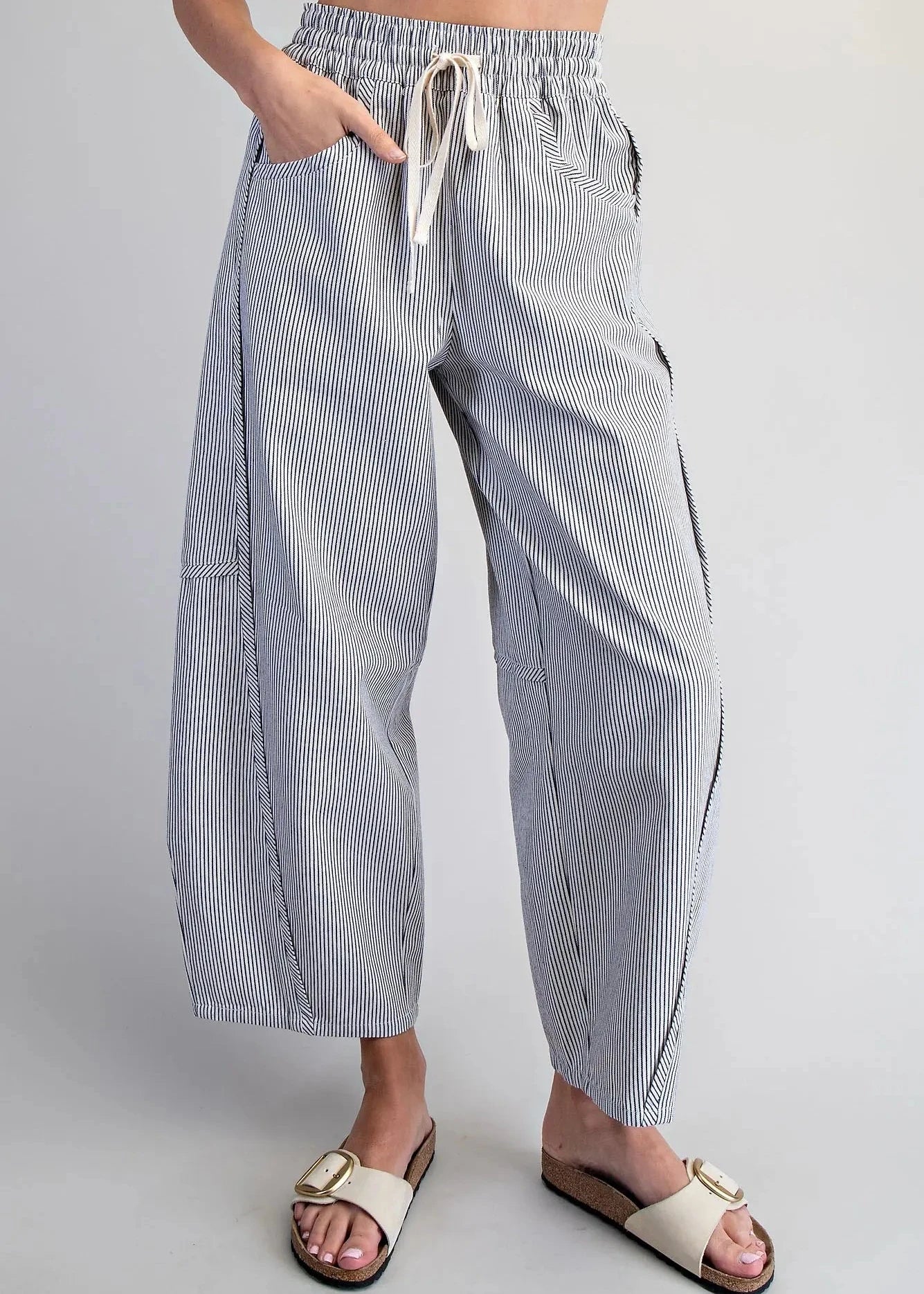 Striped Relaxed Fit Pants