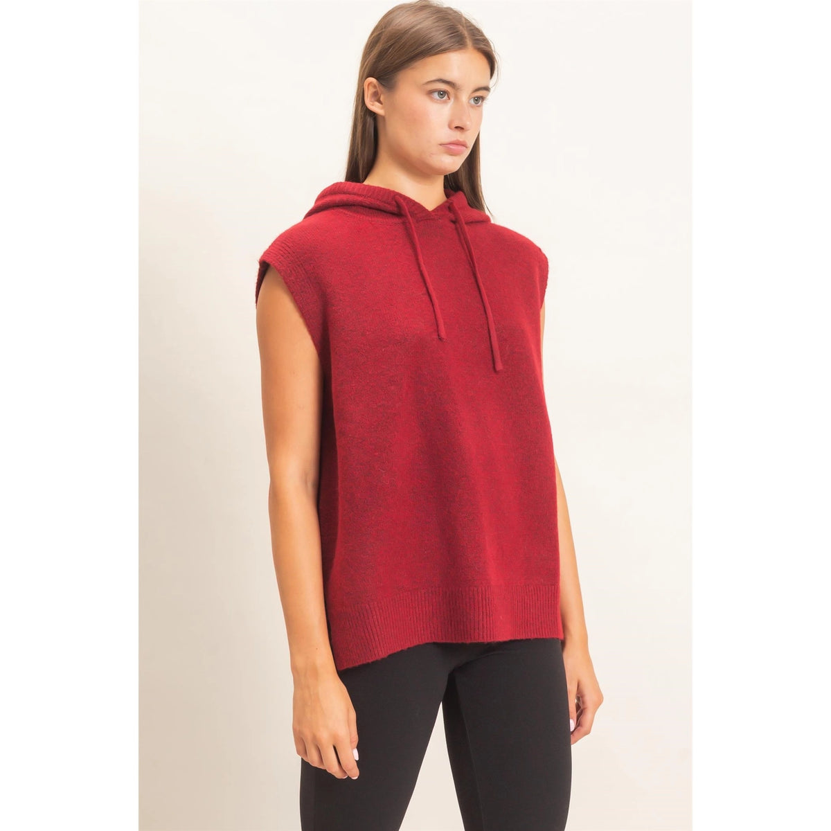Jenna Sleeveless Hoodie Sweater