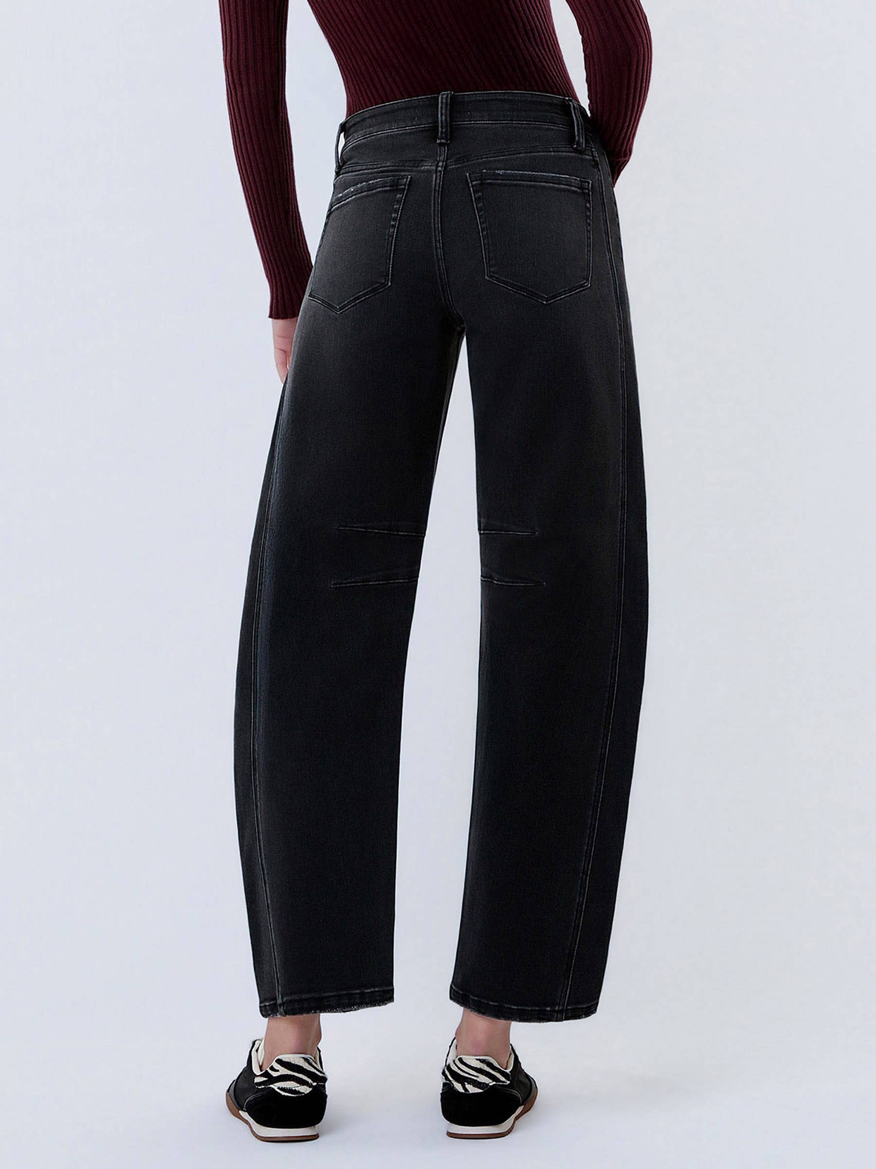 High Rise Ankle Barrel Jeans by Flying Monkey