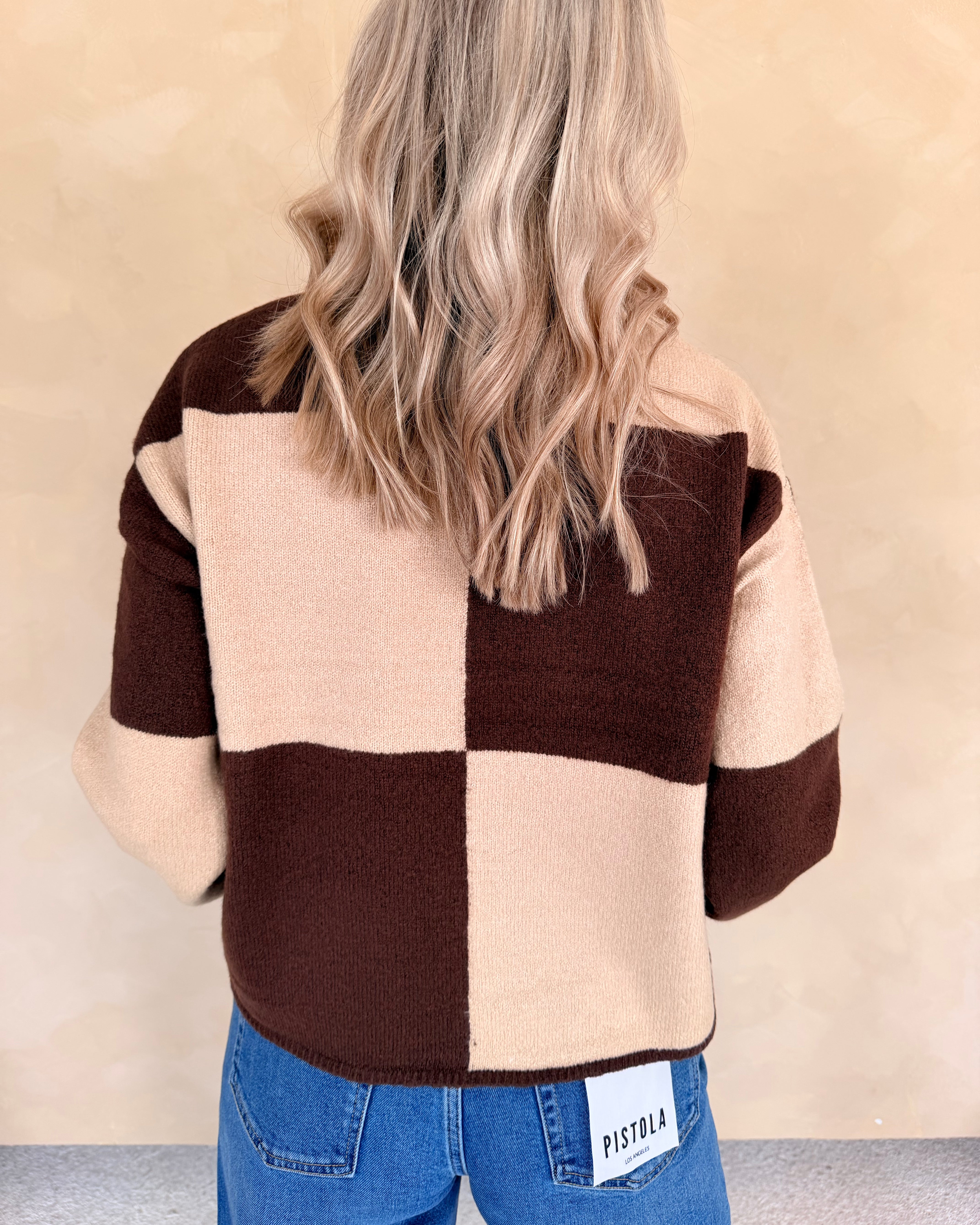 Megan Checkered Sweater