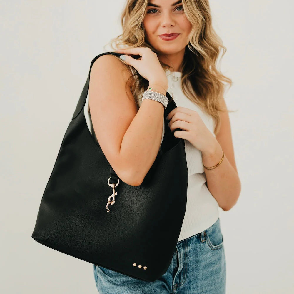 Haddie Hobo Vegan Leather Tote by Pretty Simple
