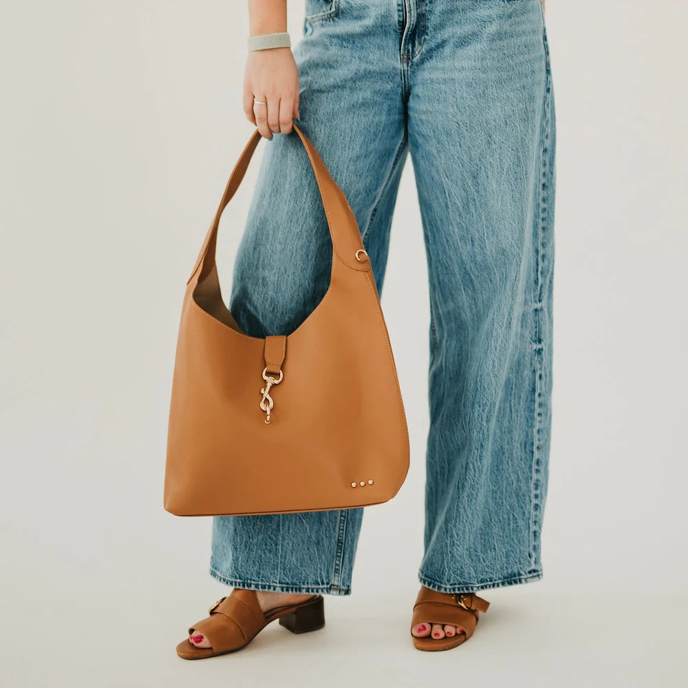Haddie Hobo Vegan Leather Tote by Pretty Simple