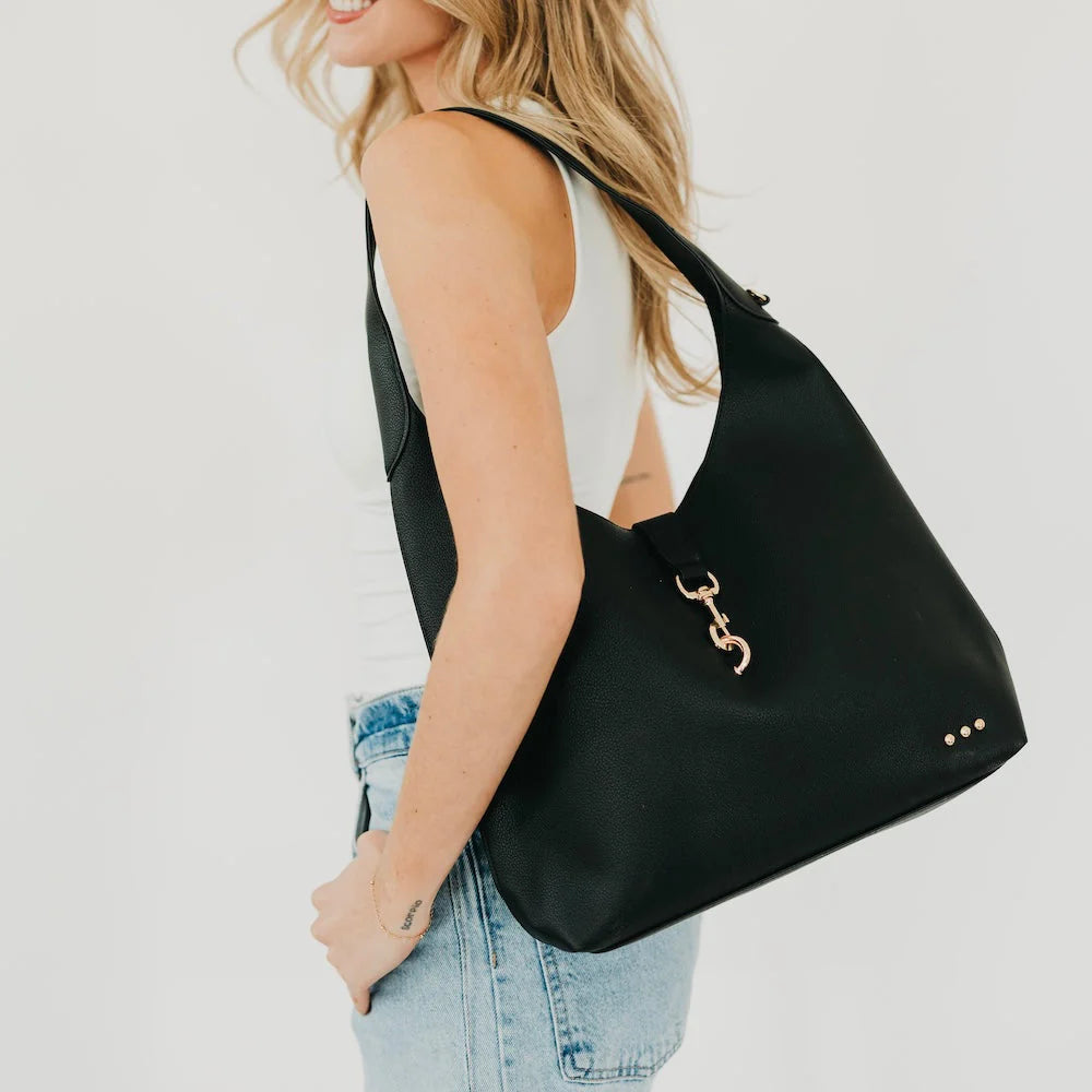 Haddie Hobo Vegan Leather Tote by Pretty Simple