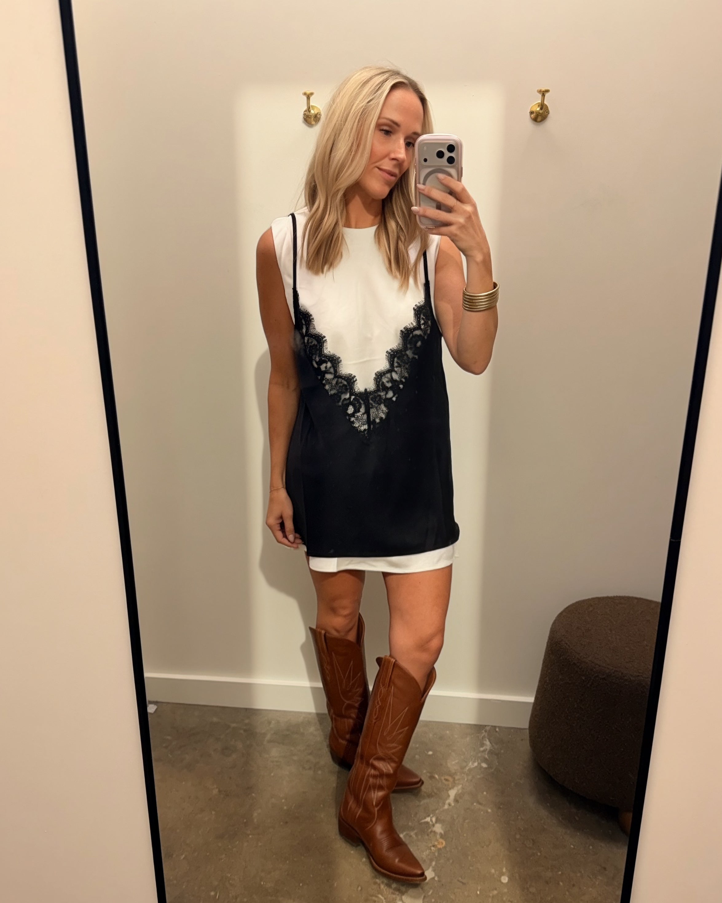 Rachel Lace Overlay Dress