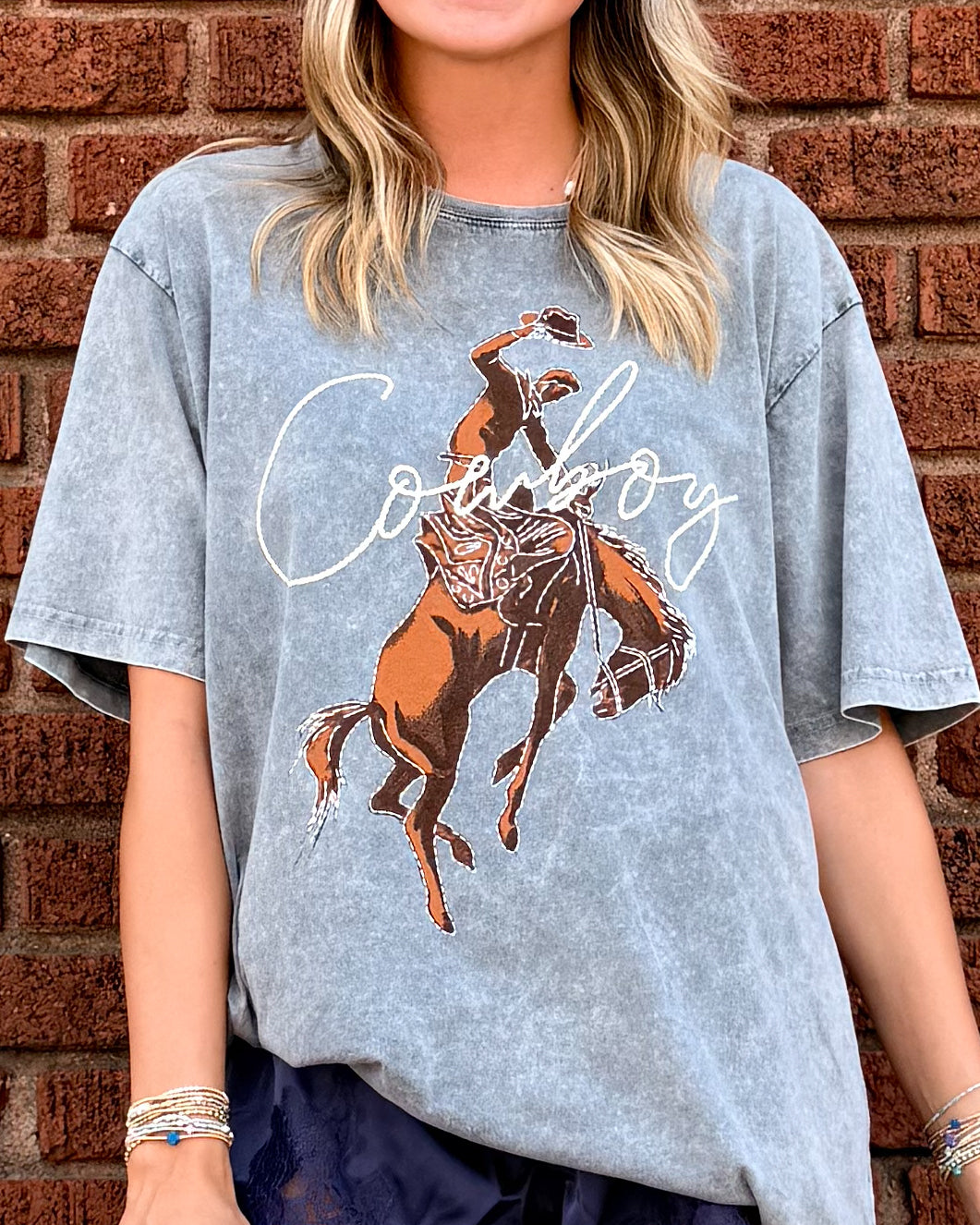 Cowboy Vintage Western Boyfriend Tee