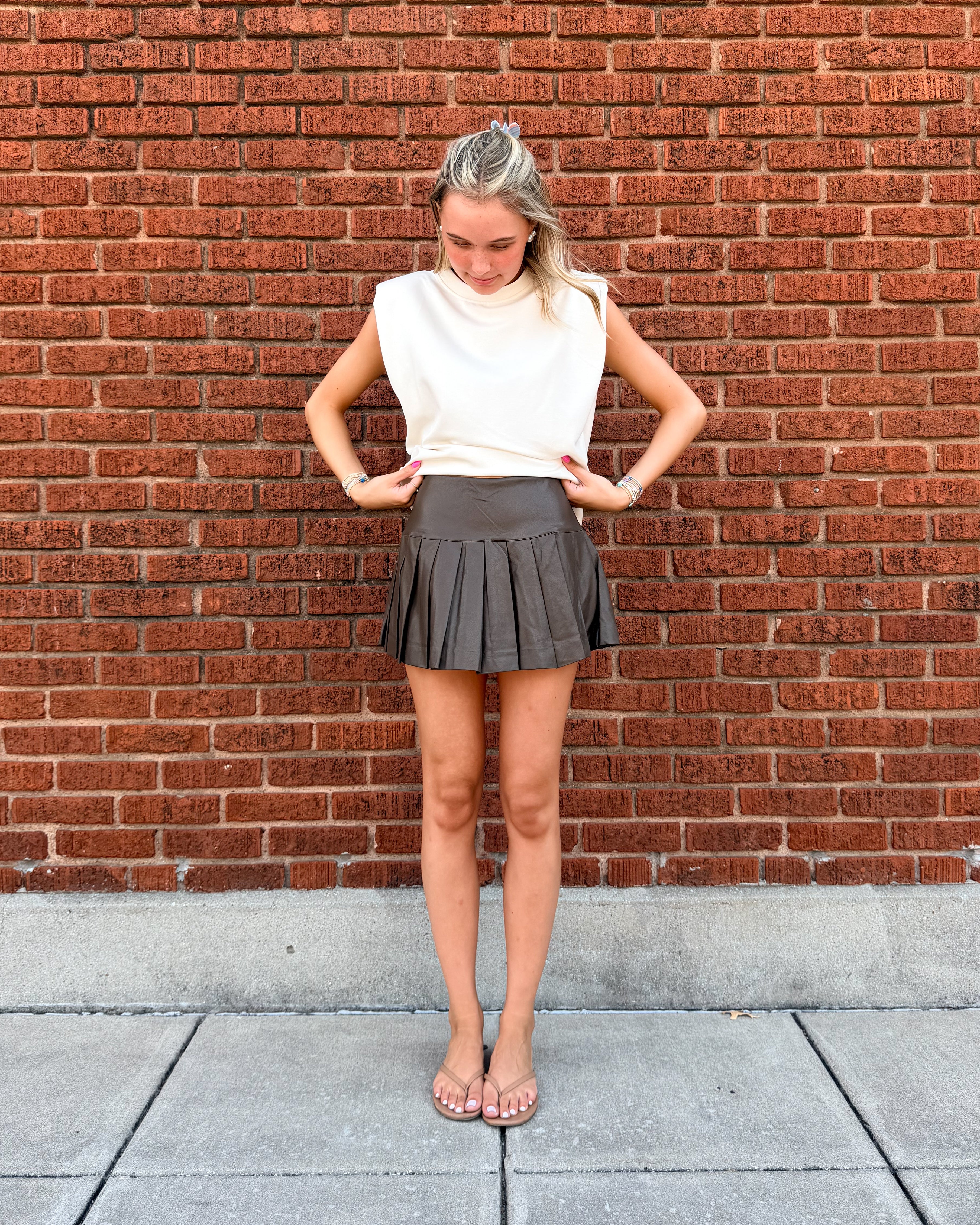 Pleated Mini Skort