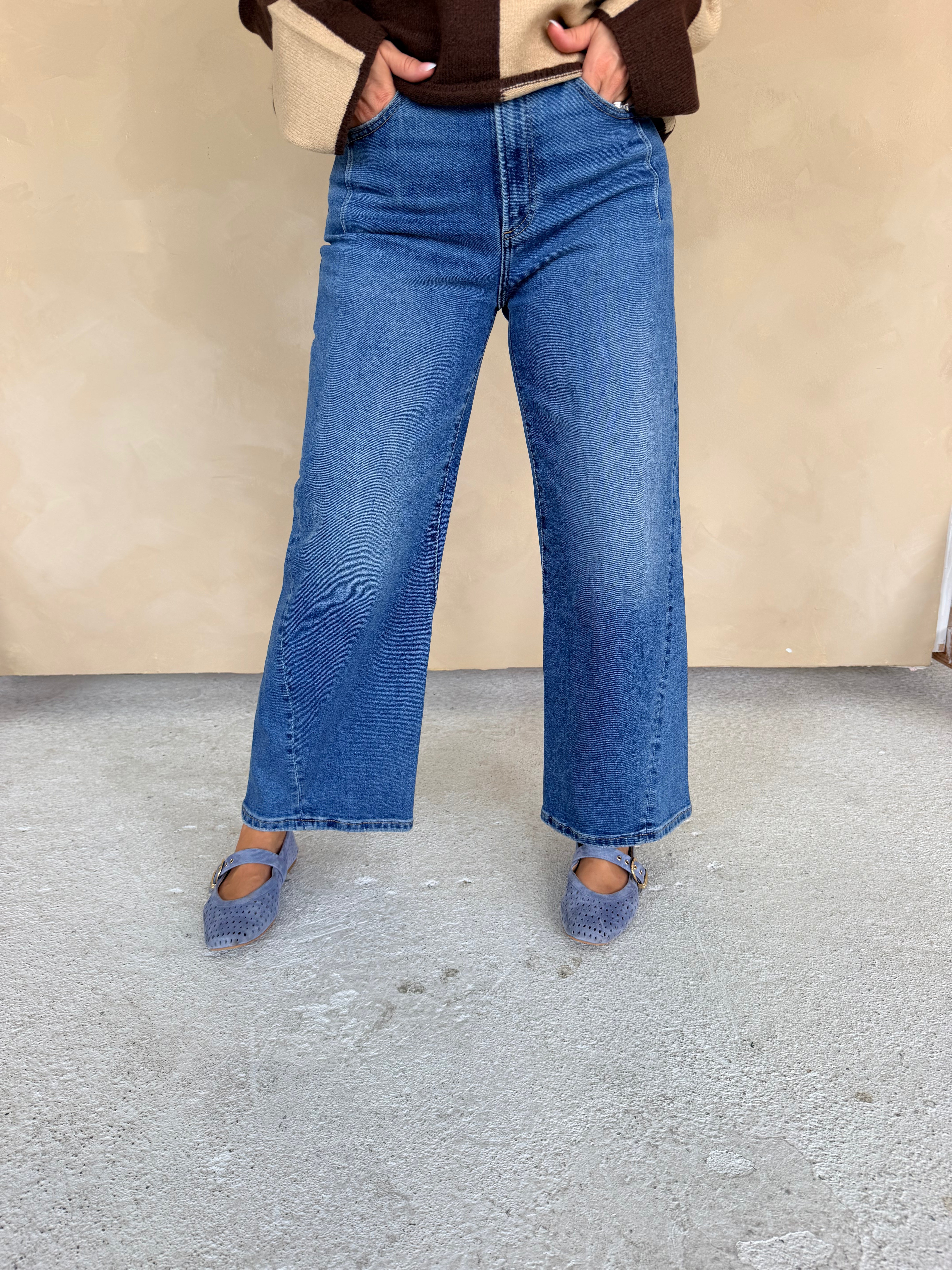 Kyra High Rise Bowed Ankle Jean by Pistola in Soho