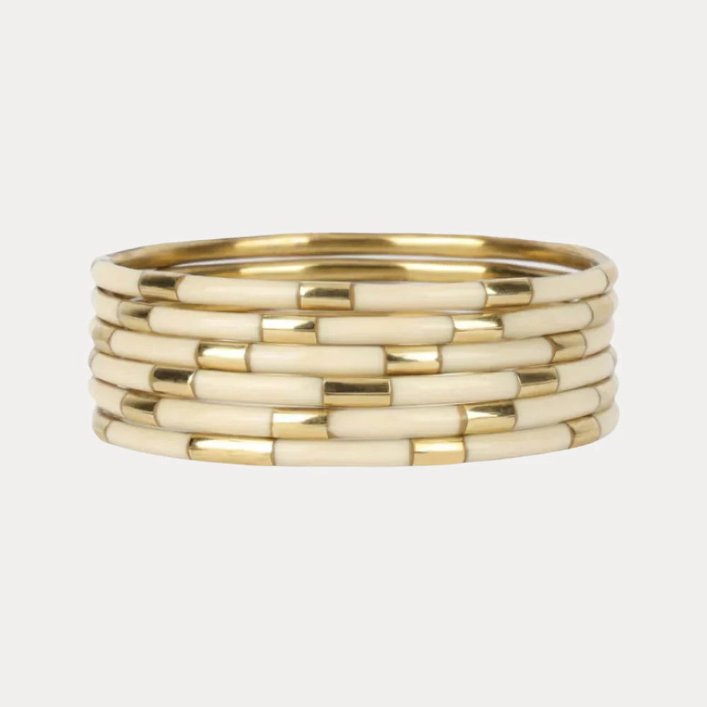 Ivory Veda Bangles - SET OF 6