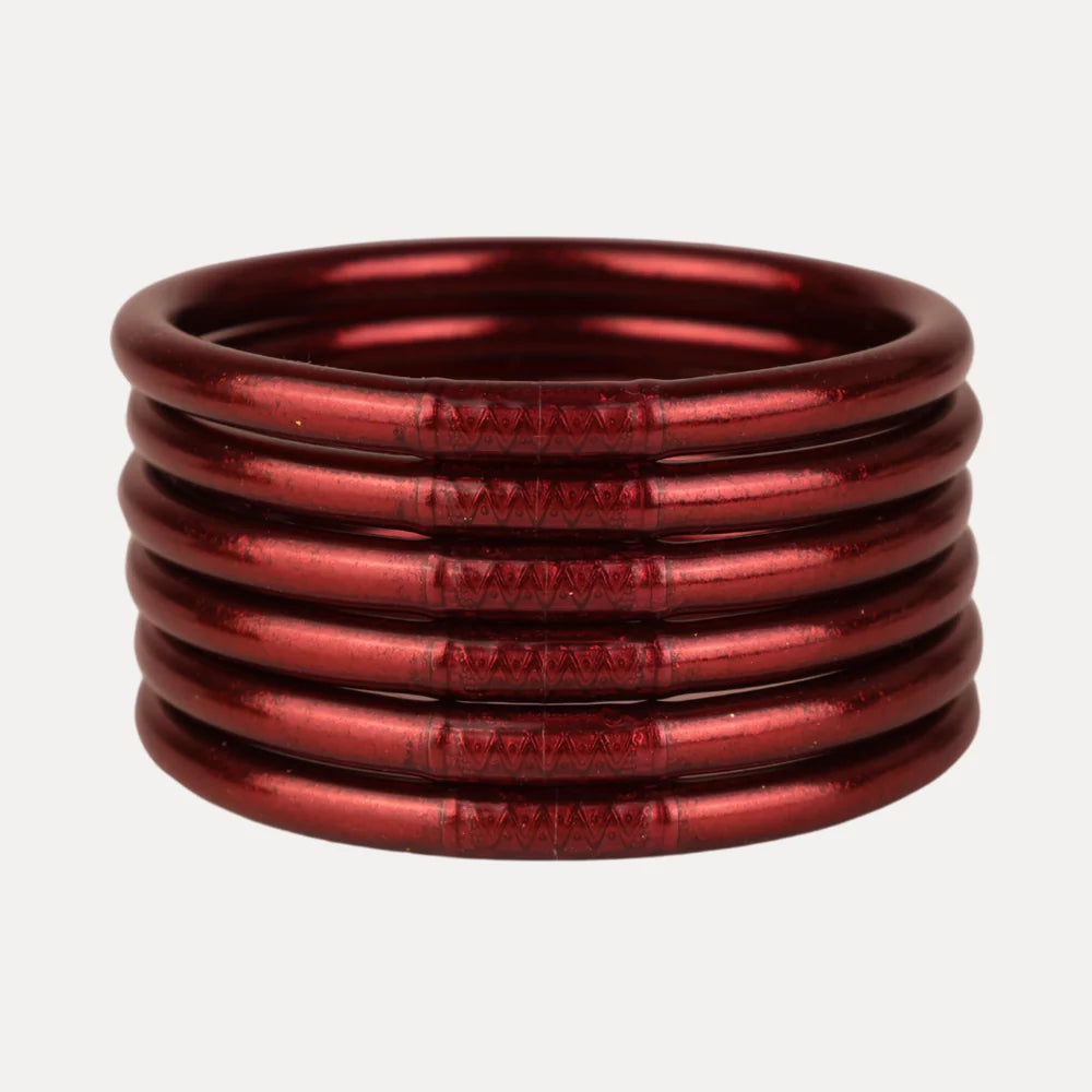 Merlot All Weather Bangles® (SET OF 6) - SERENITY PRAYER