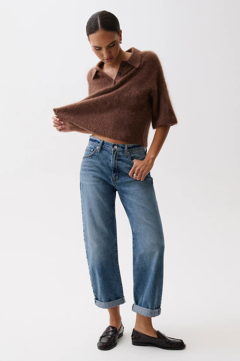 Donny Rolled-Hem Boyfriend Jean by Pistola