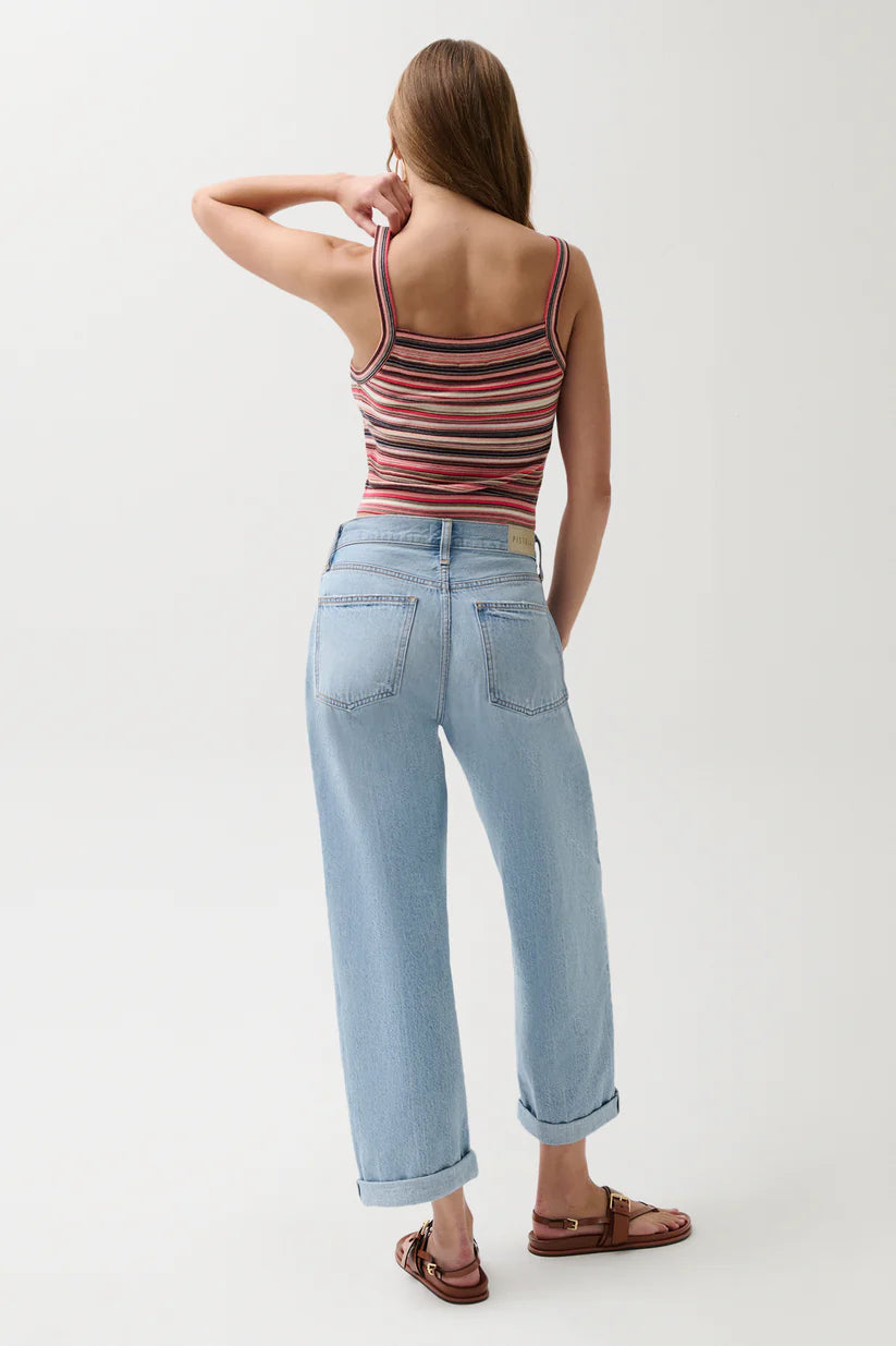 Donny Rolled-Hem Boyfriend Jean by Pistola in Old Blues