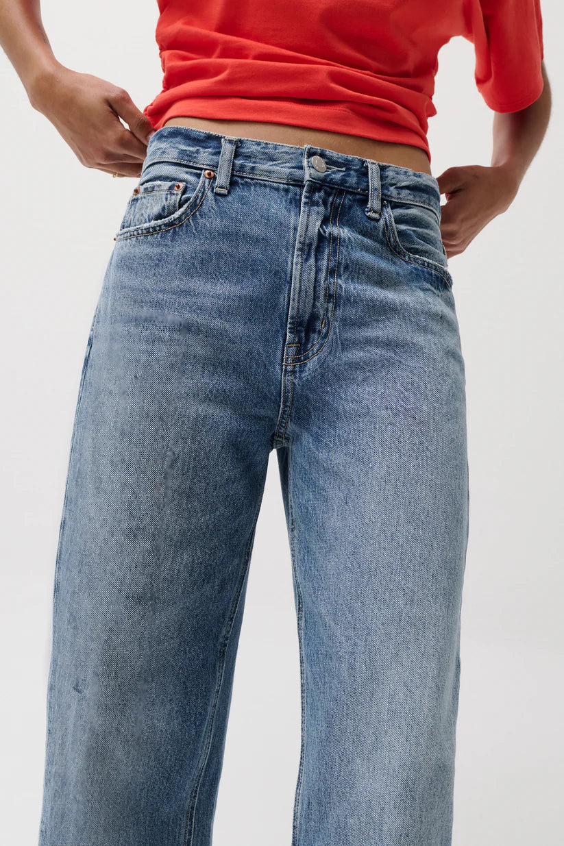 Wes High Rise Barrel Jean by Pistola in Spectacle