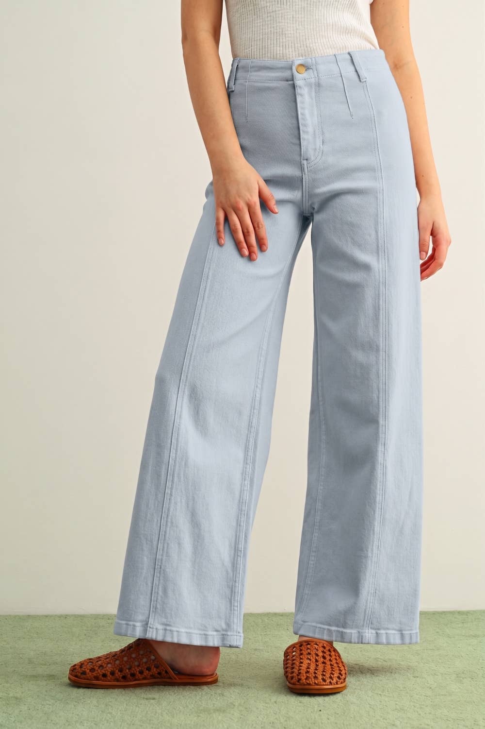P6982   WASHED COLOR STRETCH PANTS