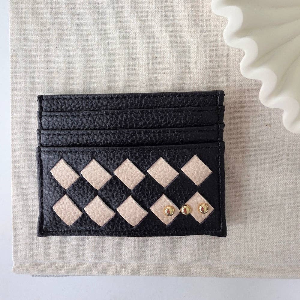 Mariah Woven Small Card Holder Wallet