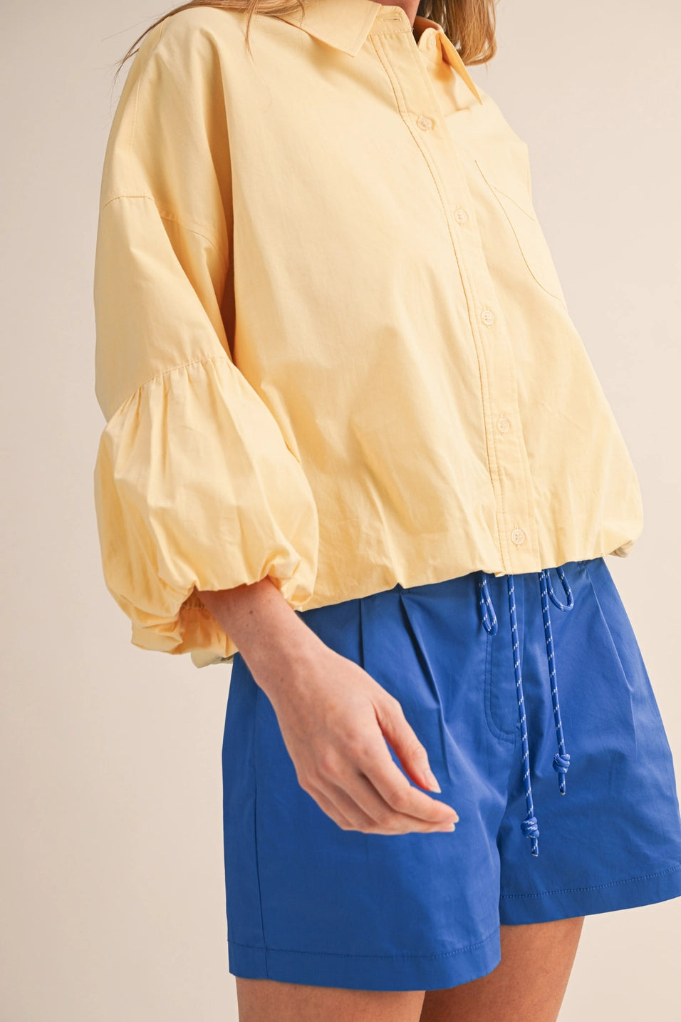 Bubble Sleeve Button Down