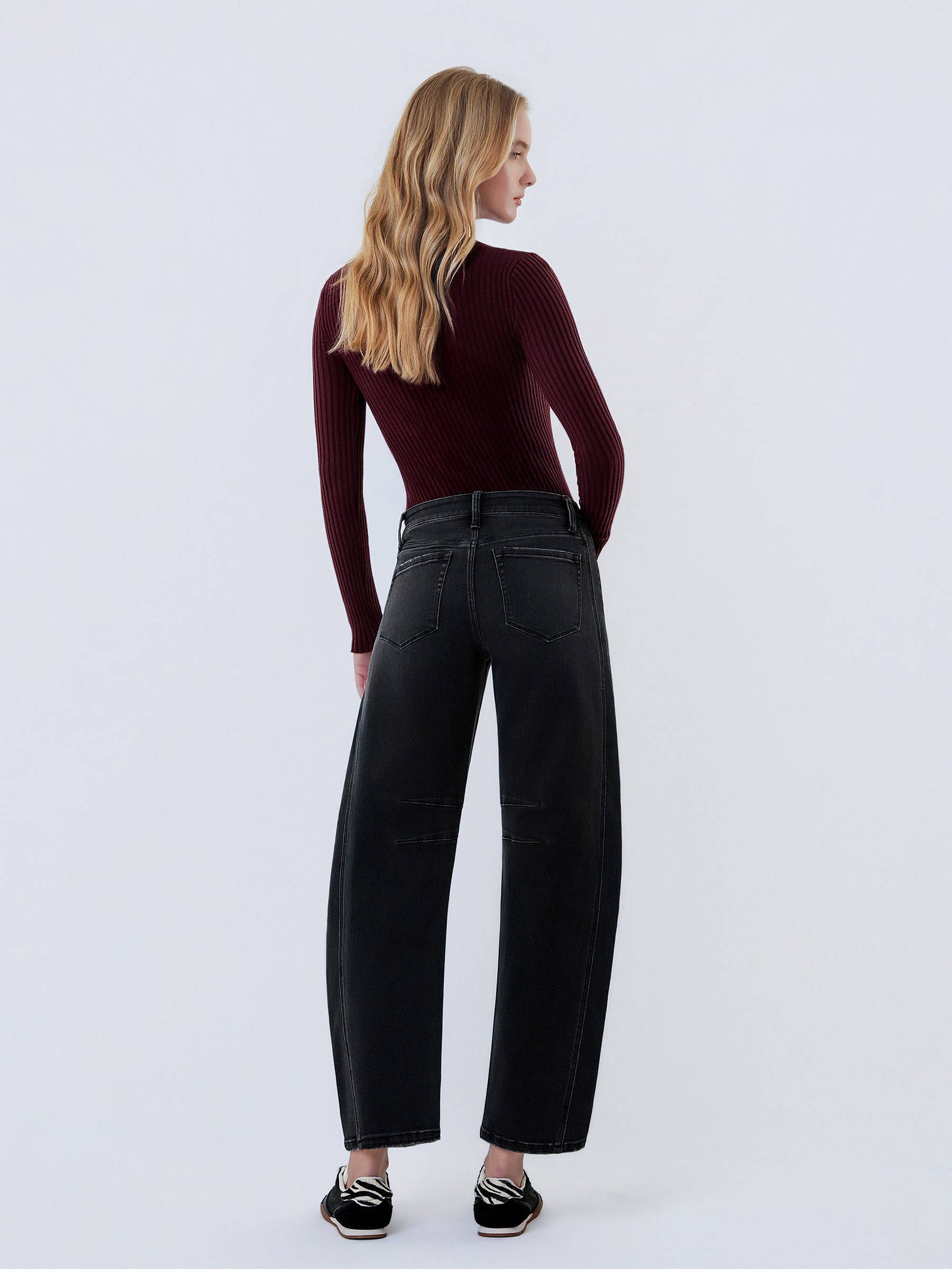 High Rise Ankle Barrel Jeans by Flying Monkey